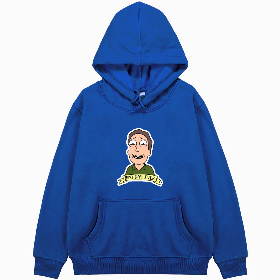 Rick And Morty Jerry Smith Hoodie Hooded Sweatshirt Sweater Jacket - Jerry Smith Best Dad Ever