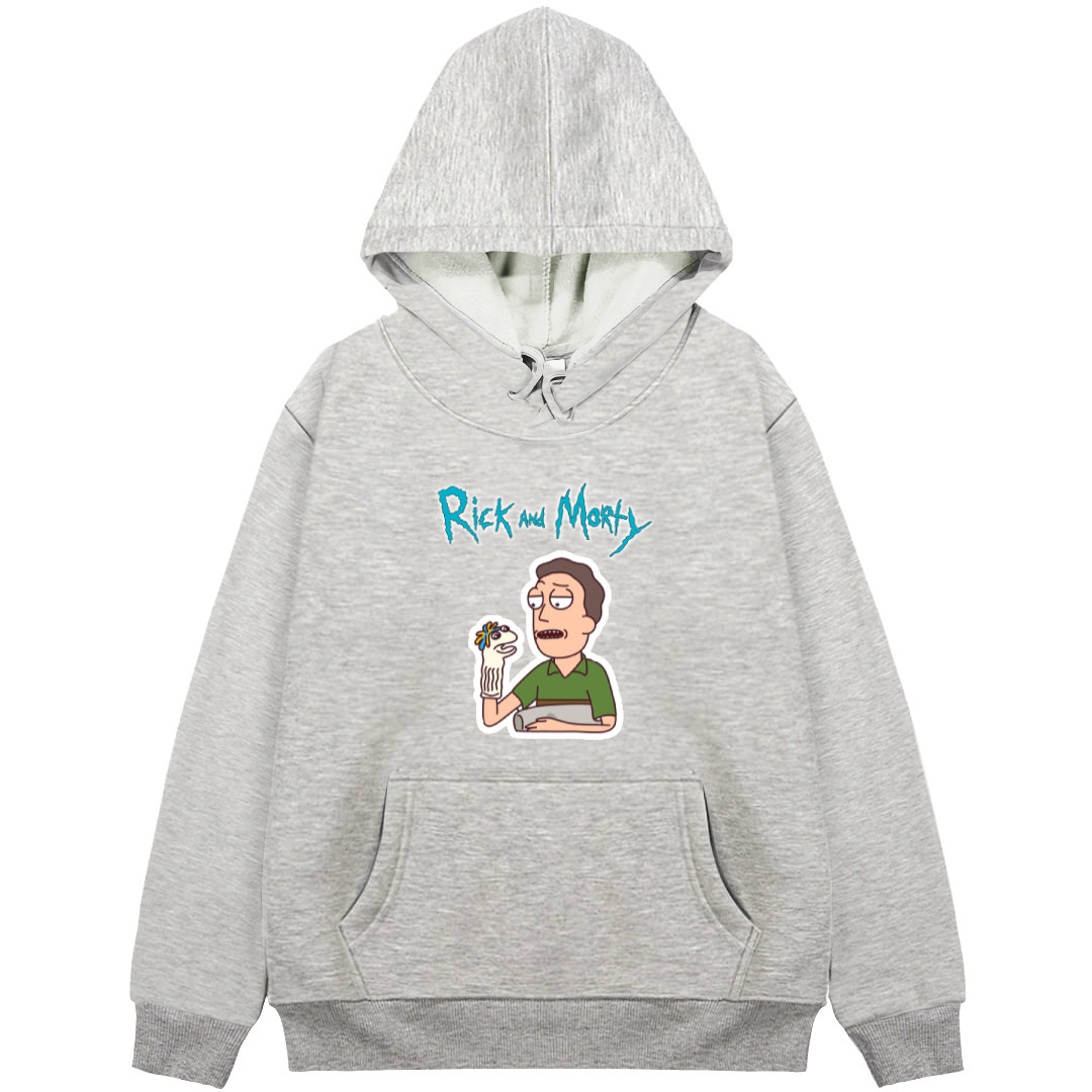 Rick And Morty Jerry Smith Hoodie Hooded Sweatshirt Sweater Jacket - Jerry Smith Sticker