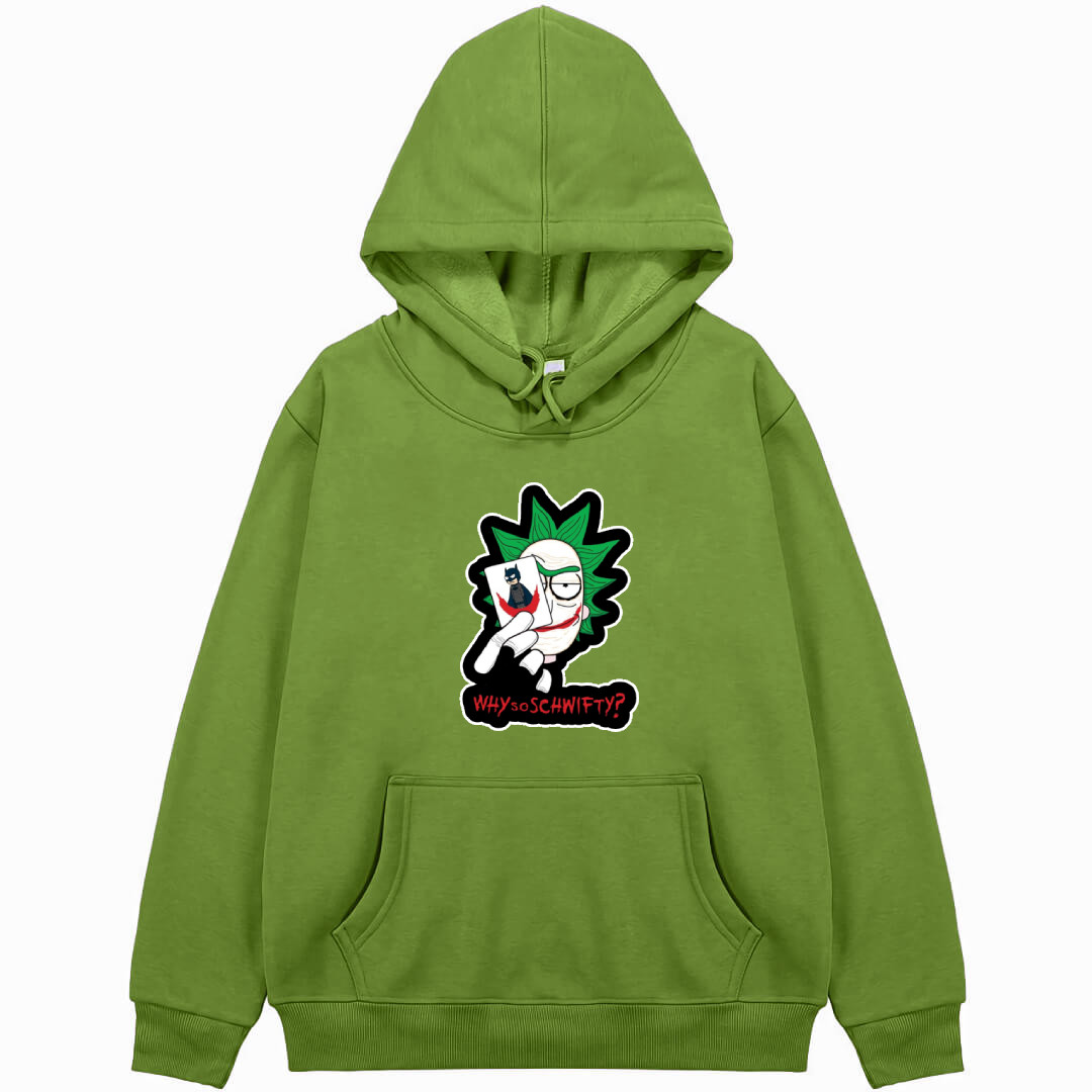 Rick And Morty Rick Hoodie Hooded Sweatshirt Sweater Jacket - Rick Joker Why So Schwifty