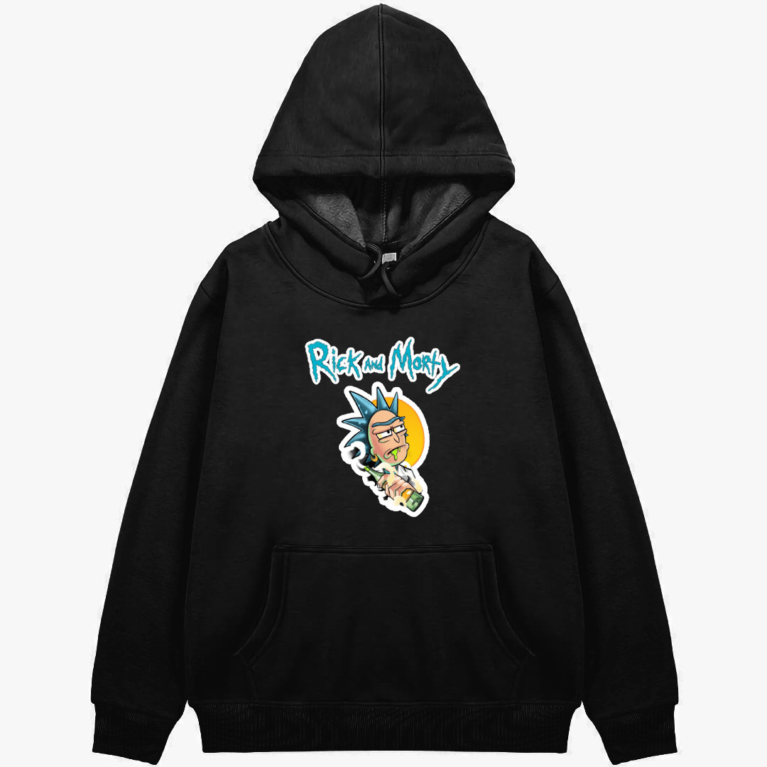 Rick And Morty Rick Hoodie Hooded Sweatshirt Sweater Jacket - Rick Melting And Holding Bottle