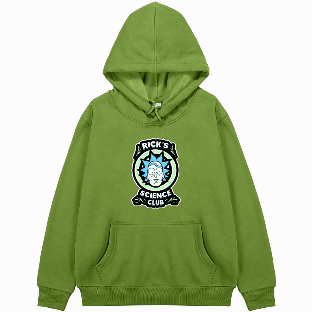 Rick And Morty Rick Hoodie Hooded Sweatshirt Sweater Jacket - Rick Science Club Logo