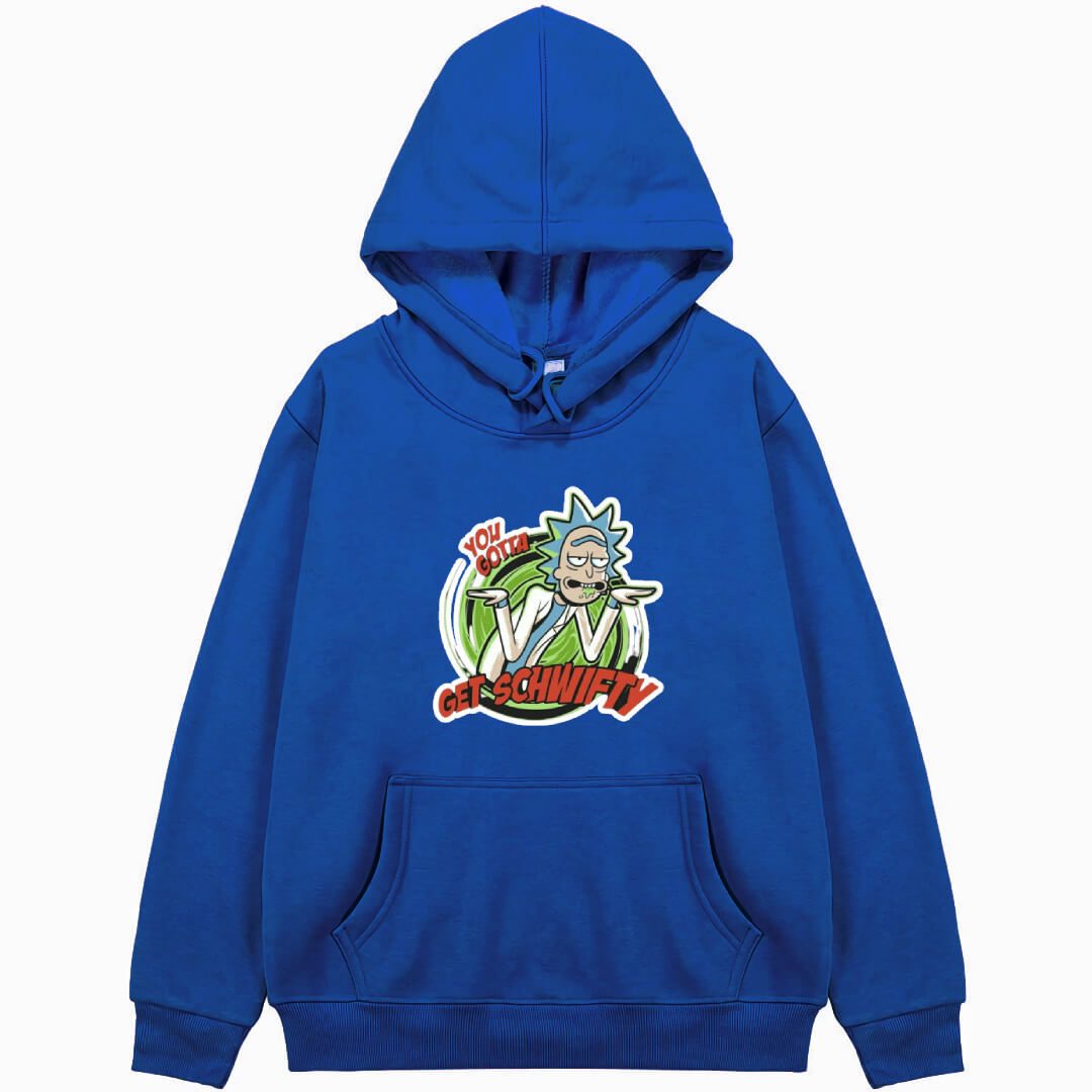 Rick And Morty Rick Hoodie Hooded Sweatshirt Sweater Jacket - Rick You Gotta Get Schwifty