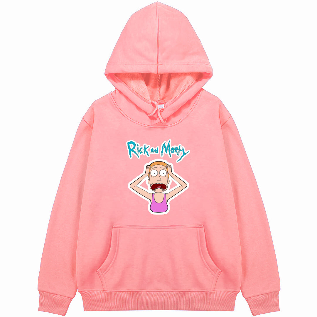 Rick And Morty Summer Smith Hoodie Hooded Sweatshirt Sweater Jacket - Summer Smith Screaming