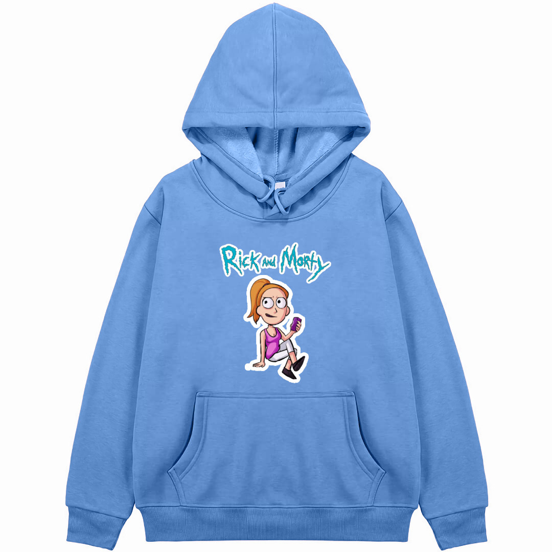 Rick And Morty Summer Smith Hoodie Hooded Sweatshirt Sweater Jacket - Summer Smith Texting
