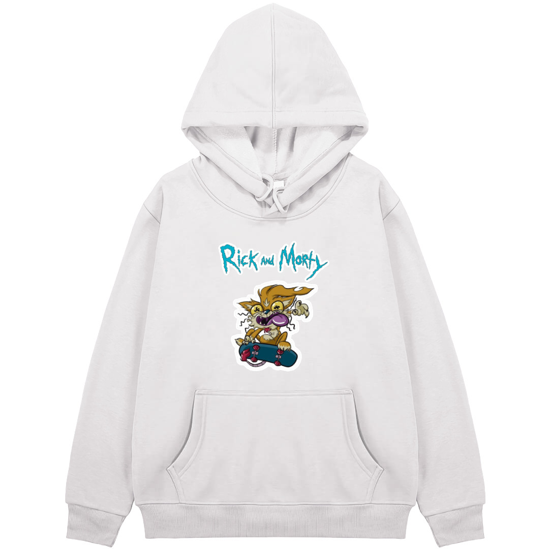 Rick And Morty Squanchy Hoodie Hooded Sweatshirt Sweater Jacket - Squanchy Riding Skateboard
