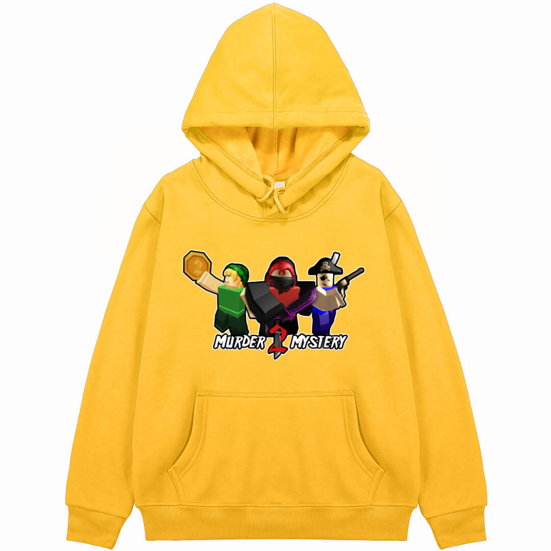 Roblox Murder Mystery 2 Hoodie Hooded Sweatshirt Sweater Jacket - Characters Series Logo