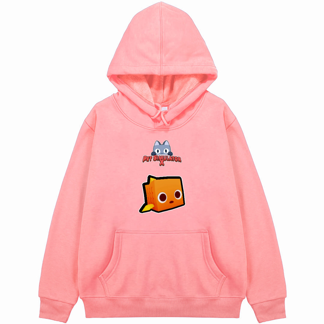 Roblox Pet Simulator X Goldfish Hoodie Hooded Sweatshirt Sweater Jacket - Goldfish Character Sticker
