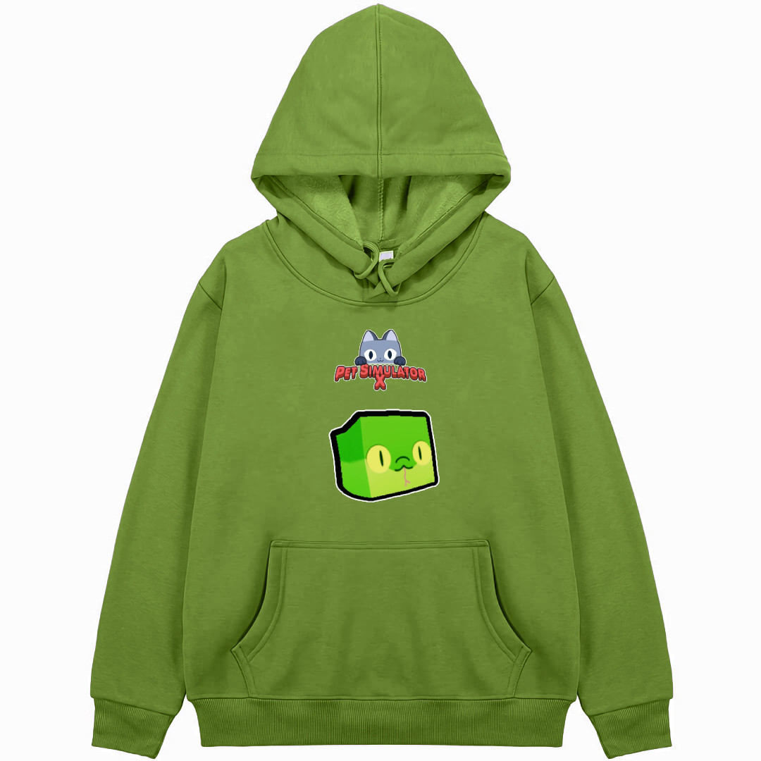 Roblox Pet Simulator X Green Cobra Hoodie Hooded Sweatshirt Sweater Jacket - Green Cobra Character Sticker