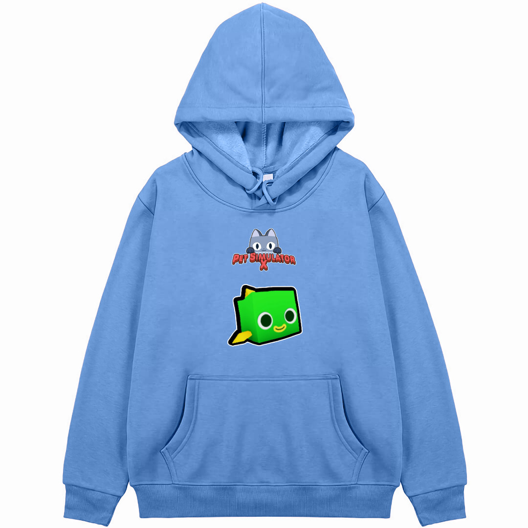 Roblox Pet Simulator X Green Fish Hoodie Hooded Sweatshirt Sweater Jacket - Green Fish Character Sticker