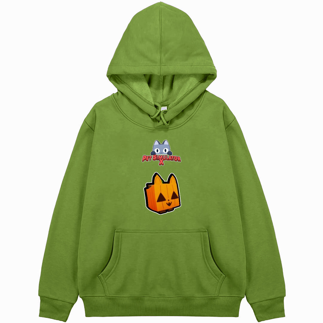 Roblox Pet Simulator X Pumpkin Cat Hoodie Hooded Sweatshirt Sweater Jacket - Pumpkin Cat Character Sticker