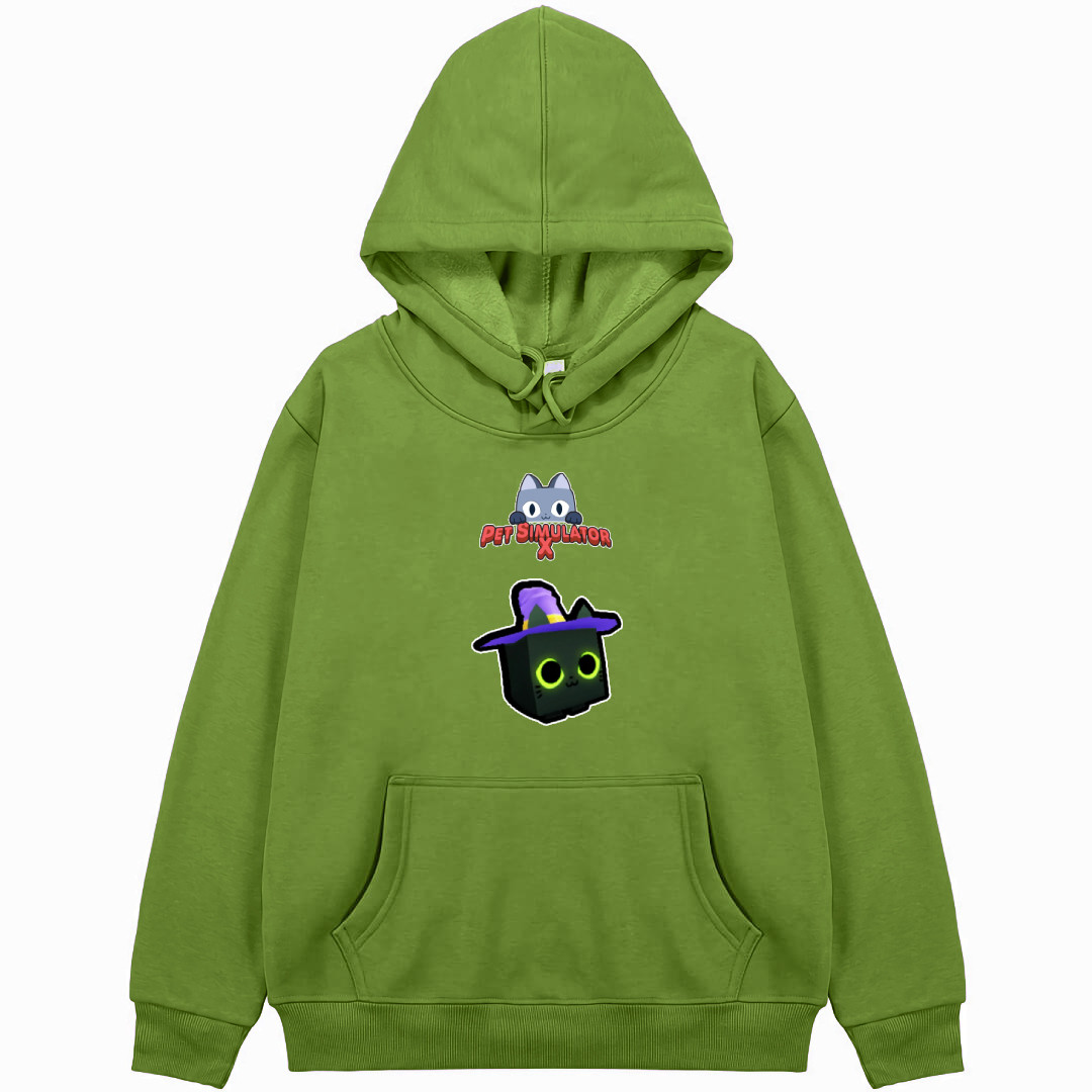 Roblox Pet Simulator X Witch Cat Hoodie Hooded Sweatshirt Sweater Jacket - Witch Cat Character Sticker