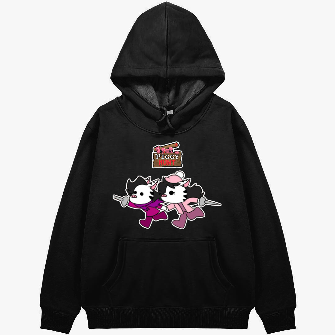 Roblox Piggy Hoodie Hooded Sweatshirt Sweater Jacket - Zea And Zuzy Piggy Cartoon Art