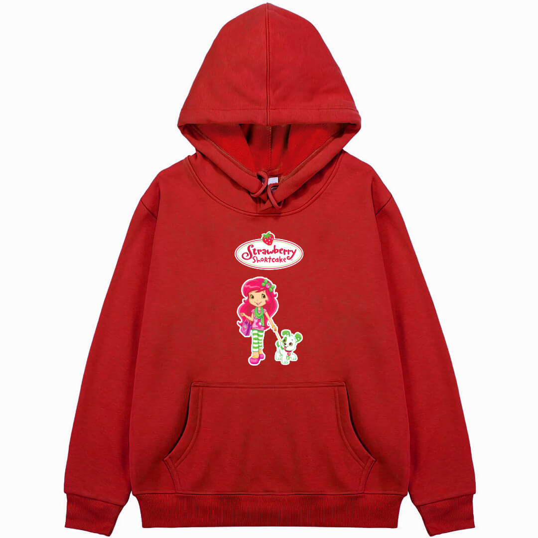 Strawberry Shortcake Hoodie Hooded Sweatshirt Sweater Jacket - Strawberry Shortcake Walking With Puppy