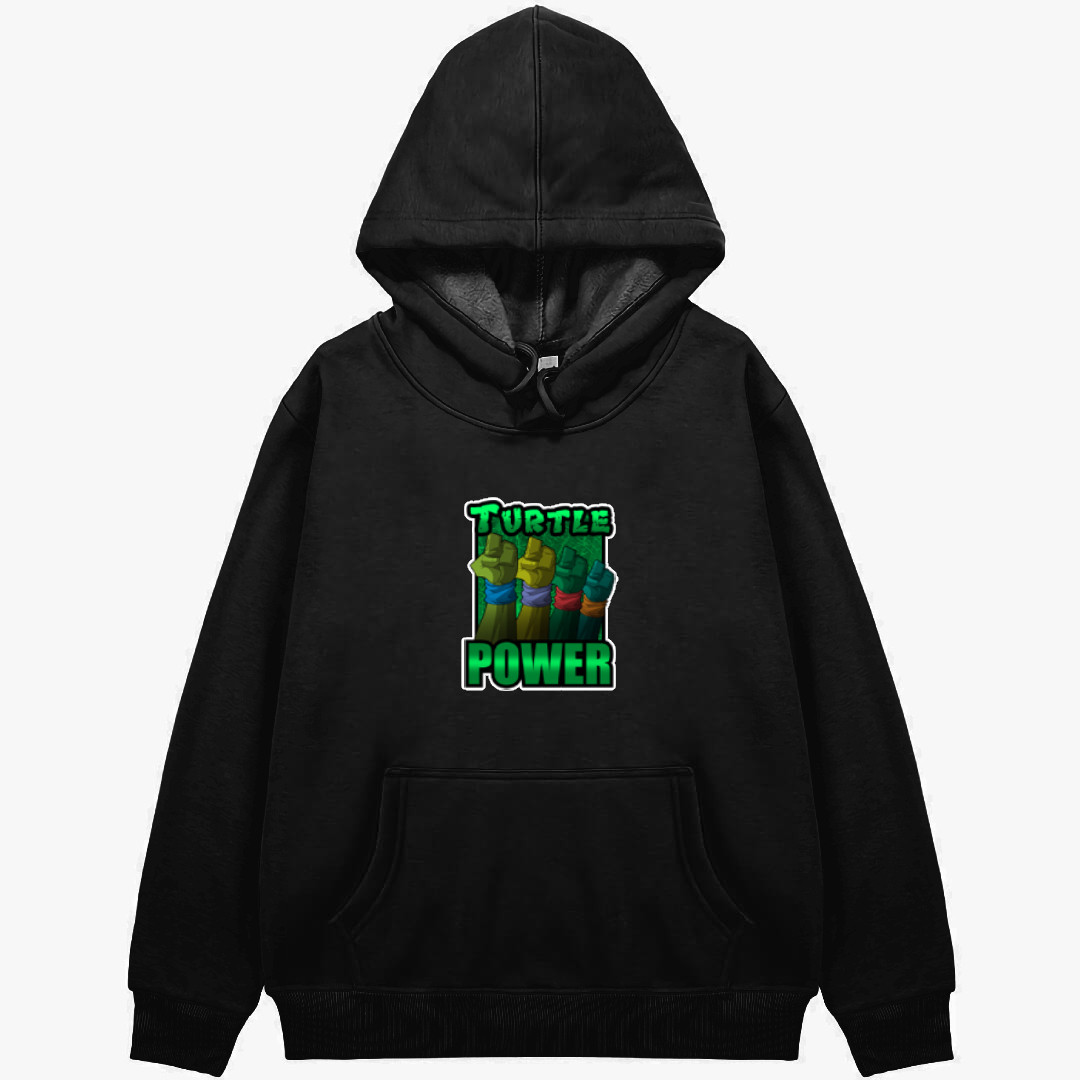 Ninja Turtles Hoodie Hooded Sweatshirt Sweater Jacket - Turtle Power Rise Of The Teenage Mutant Ninja Turtles 1987