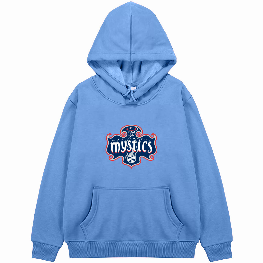 WNBA Washington Mystics Hoodie Hooded Sweatshirt Sweater Jacket - Washington Mystics Team Single Logo