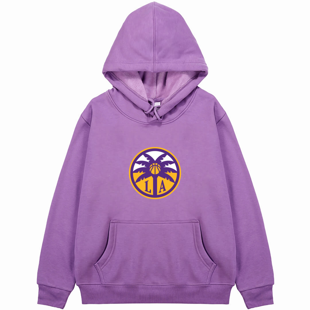 WNBA Los Angeles Sparks Hoodie Hooded Sweatshirt Sweater Jacket - Los Angeles Sparks Team Single Logo
