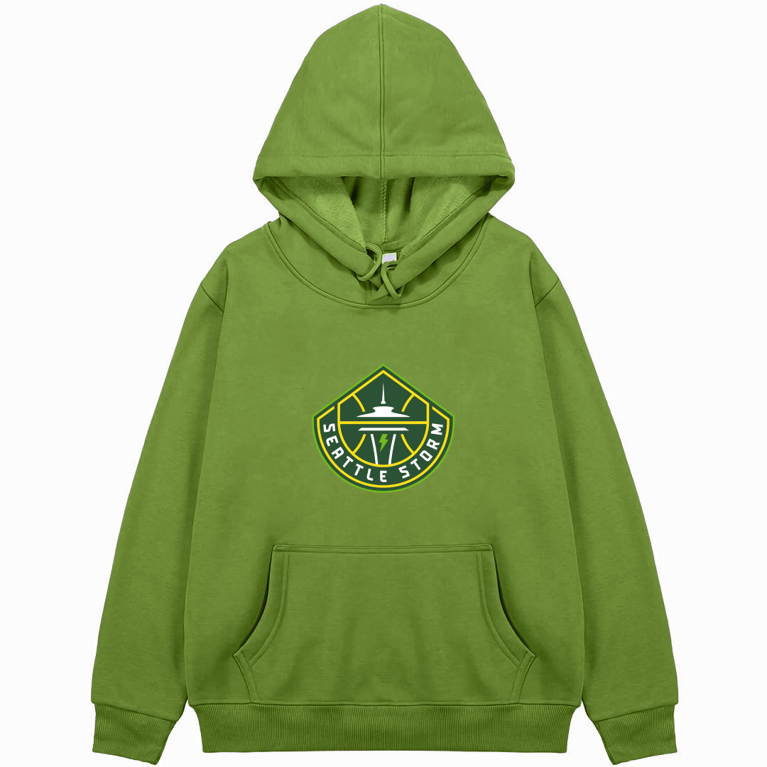 WNBA Seattle Storm Hoodie Hooded Sweatshirt Sweater Jacket - Seattle Storm Team Single Logo