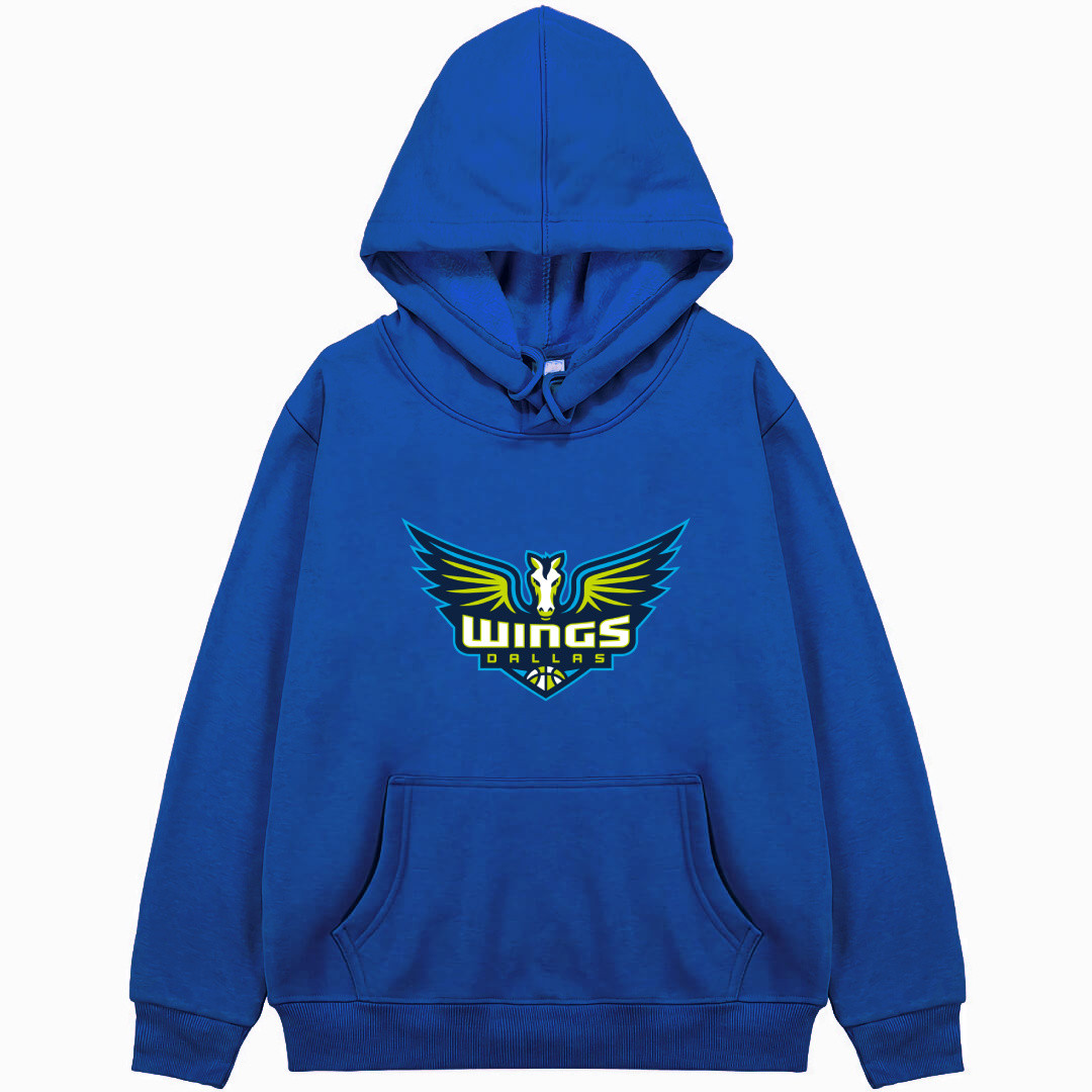 WNBA Dallas Wings Hoodie Hooded Sweatshirt Sweater Jacket - Dallas Wings Team Single Logo