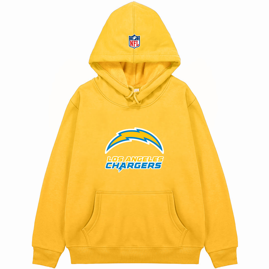 NFL Los Angeles Chargers Hoodie Hooded Sweatshirt Sweater Jacket - Los Angeles Chargers Team Single Logo